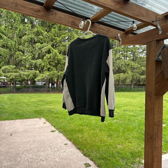 SHEIN Gray and Cream Crew Neck Sweater with Soft Knit - Picture 13 of 16